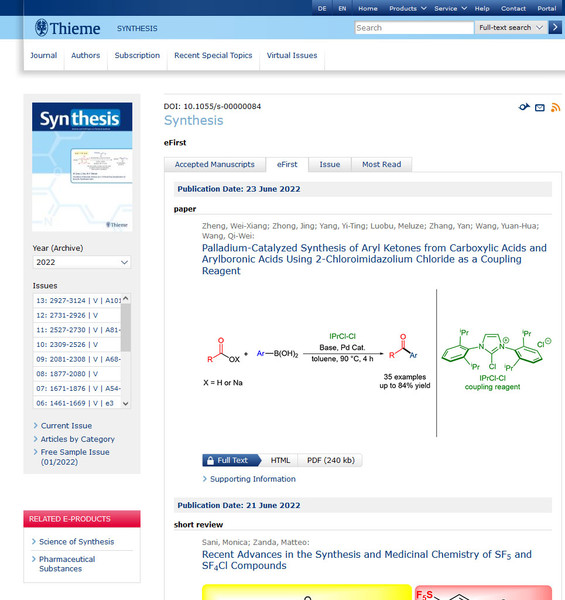 Thieme Science E-Journals