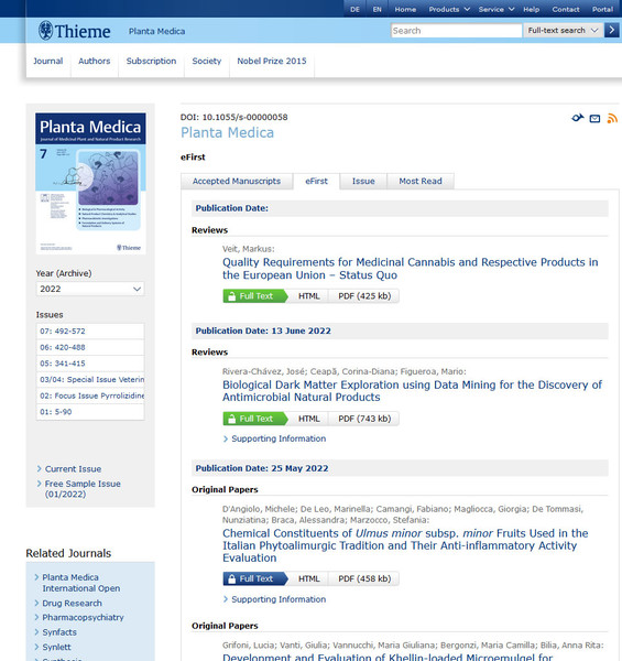 Pharmaceutics, Biochemistry and Chemical Science