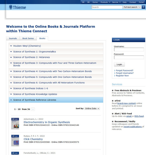 Thieme Chemistry E-Books
